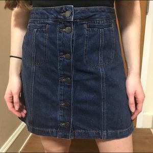 Topshop Moto denim skirt